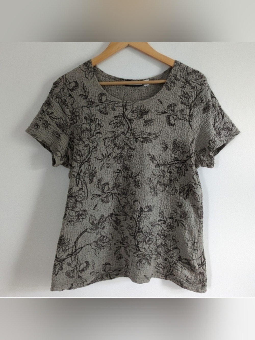 Y2K Crinkled Floral Tee